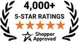4,000+ 5-star ratings – Shopper Approved
